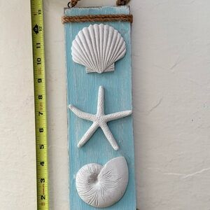 Coastal Blue and White Seashell Hanging Decor